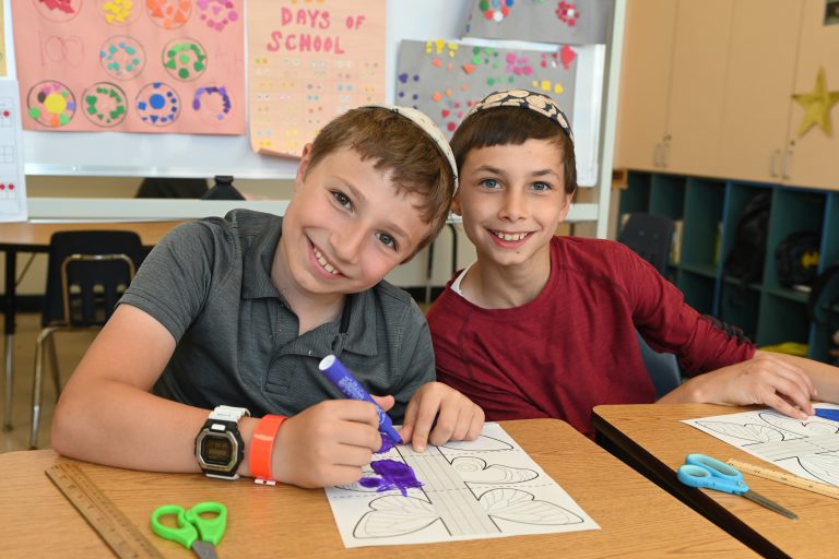 Two boys smiling
